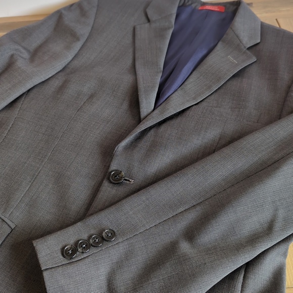 Ermenegildo Zegna Grey Single Breasted Trim Fit Wool Blazer - Picture 5 of 12